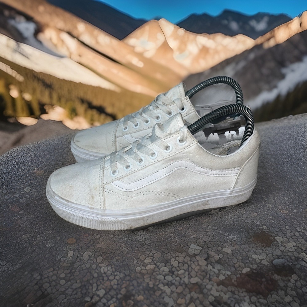 Vans Men Skate 500714 White Casual Shoes Sneakers Mens Sz 6/Women's sz 7.5 gym